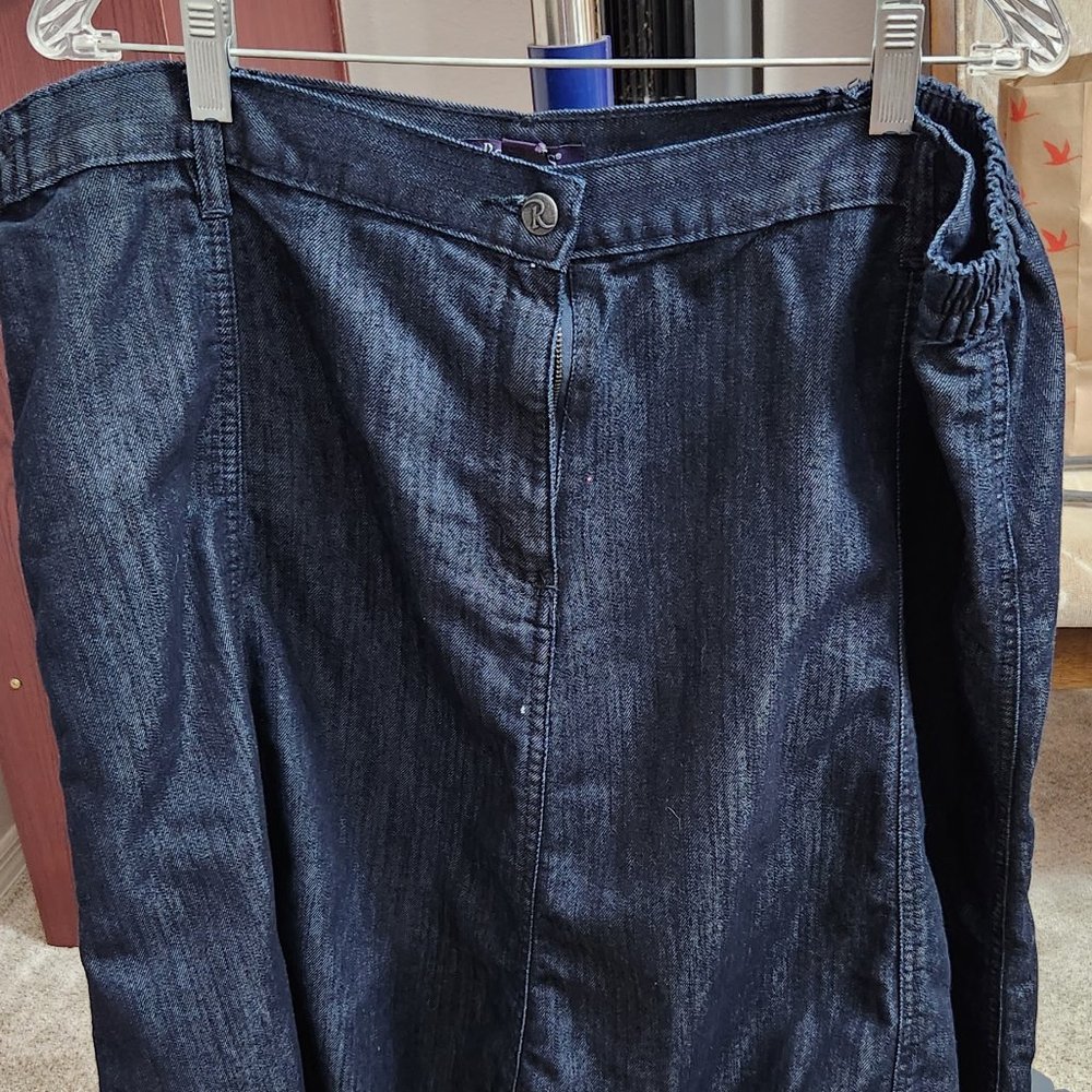 Roamans Blue Jean Skirt 22w Skirt #32